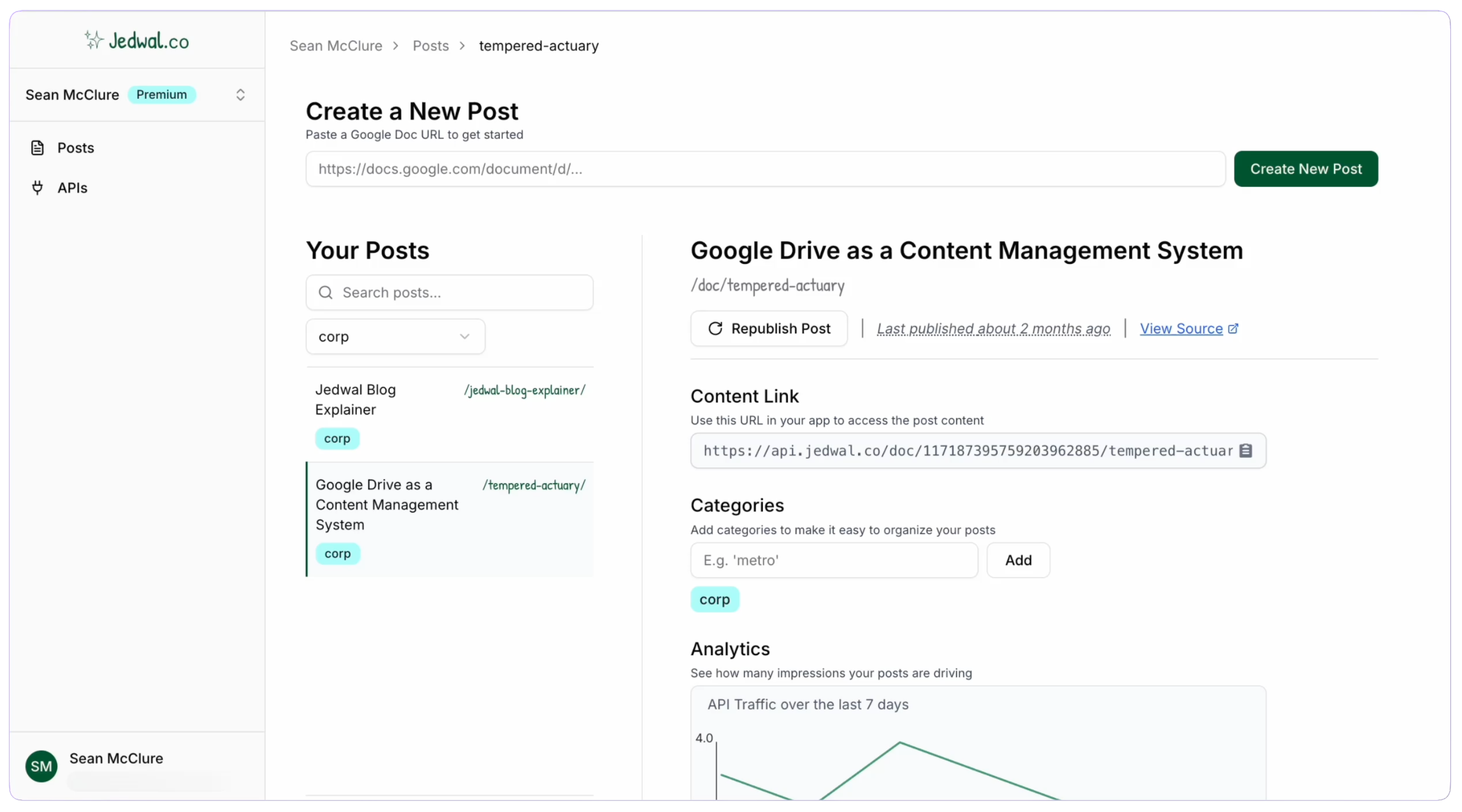 Jedwal dashboard preview
